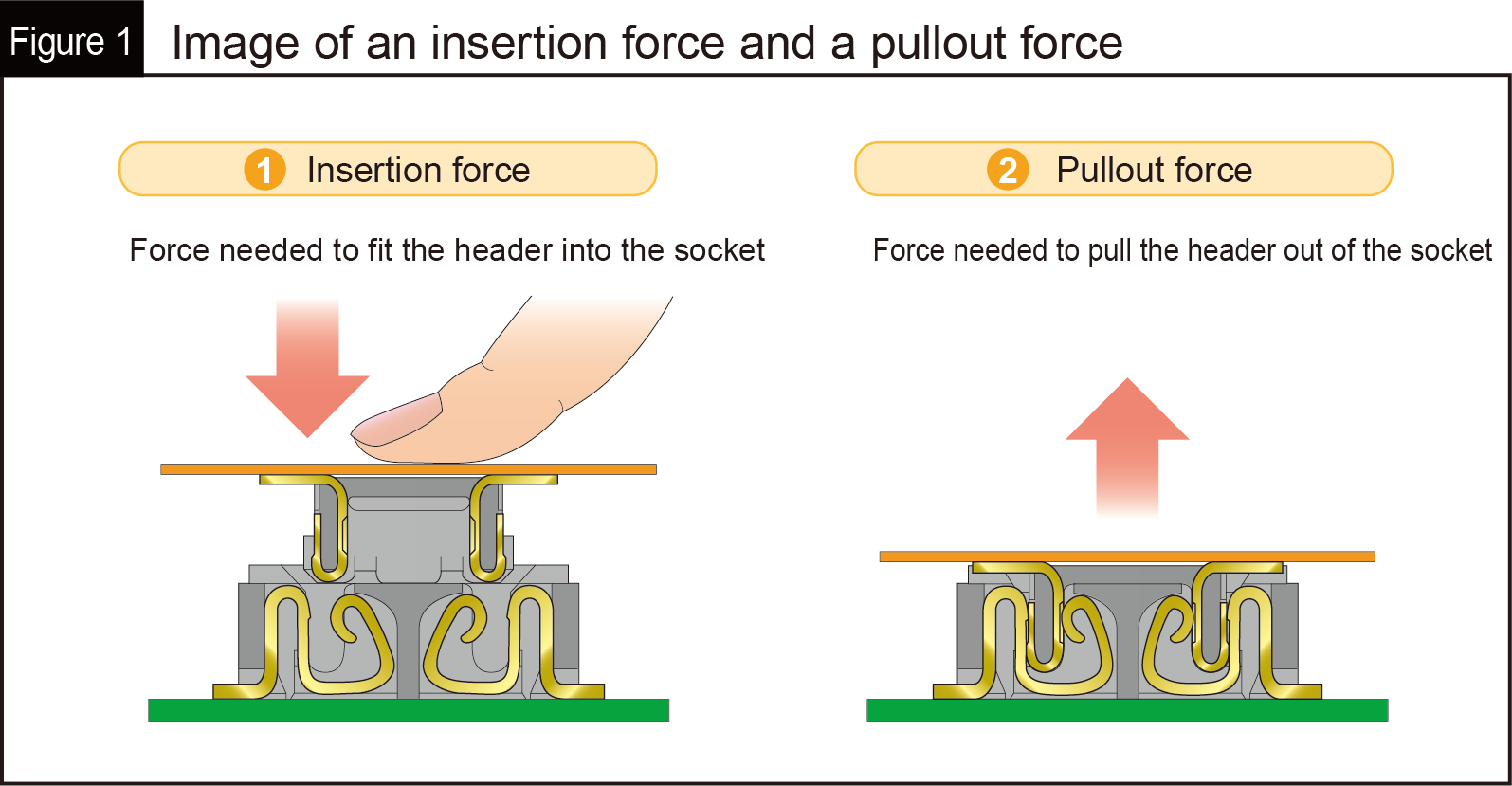 Fig. 1 Image of an insertion force and a pullout force